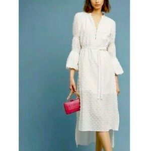 NWT! Anthropologie Where Mountains Meet White Boho Dress Size XS